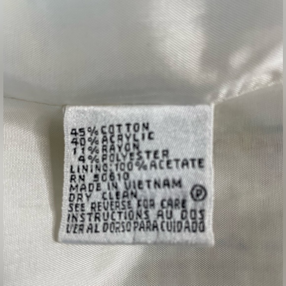 Vintage 2 Piece Suit Jacket & Skirt Woven Size 8P - Picture 15 of 16